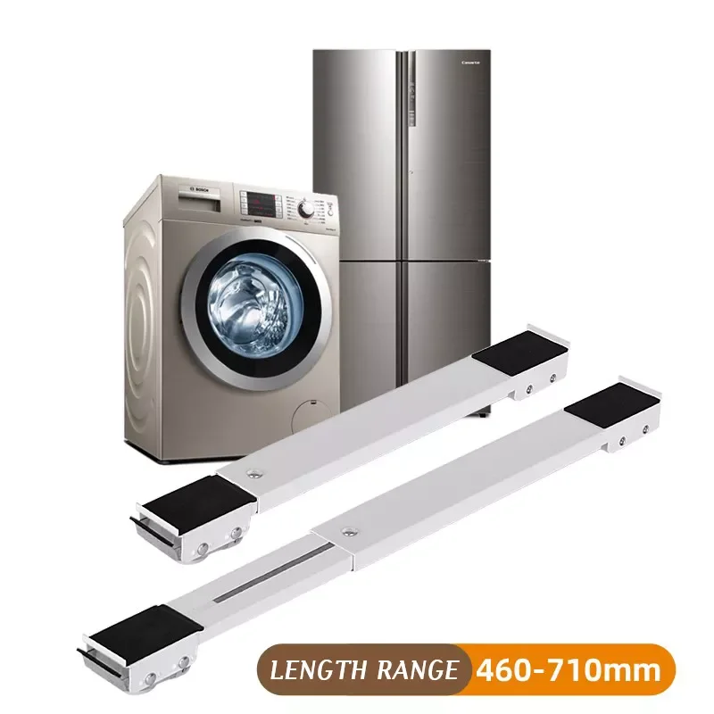 

Подставка для стиральной машины, подвижная Регулируемая поднятая подставка для холодильника, переносной ролик, универсальный кронштейн, д...