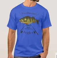 yellow perch freshwater fishing fisherman angler gift t shirt summer cotton short sleeve o neck mens t shirt new s 3xl