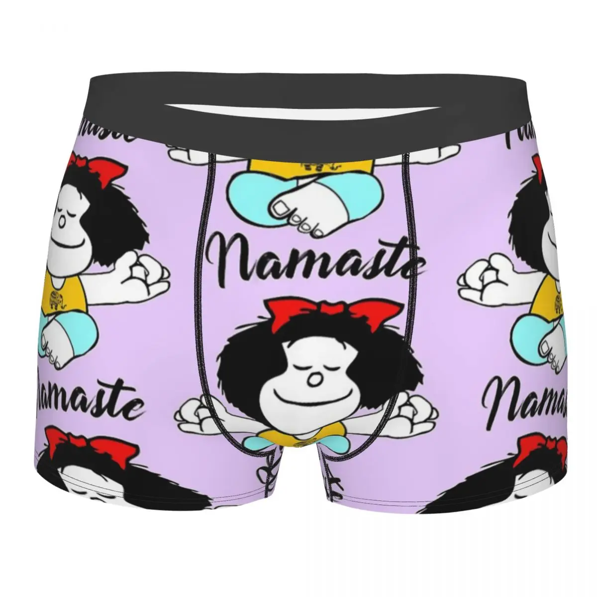 

Мужские трусы-боксеры Humor Mafalda Namaste, мягкое нижнее белье для мужчин