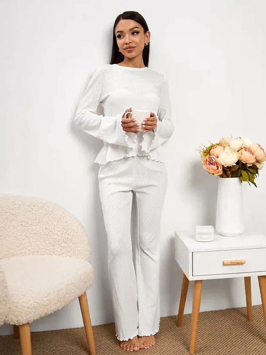 Marthaqiqi повседневная женская ночная рубашка костюм с круглым вырезом одежда для