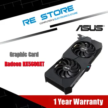 Used ASUS Graphics Cards AMD RX 5600 XT 6GB GDDR6 Mining GPU Video Card 192Bit Computer RX5600XT 1