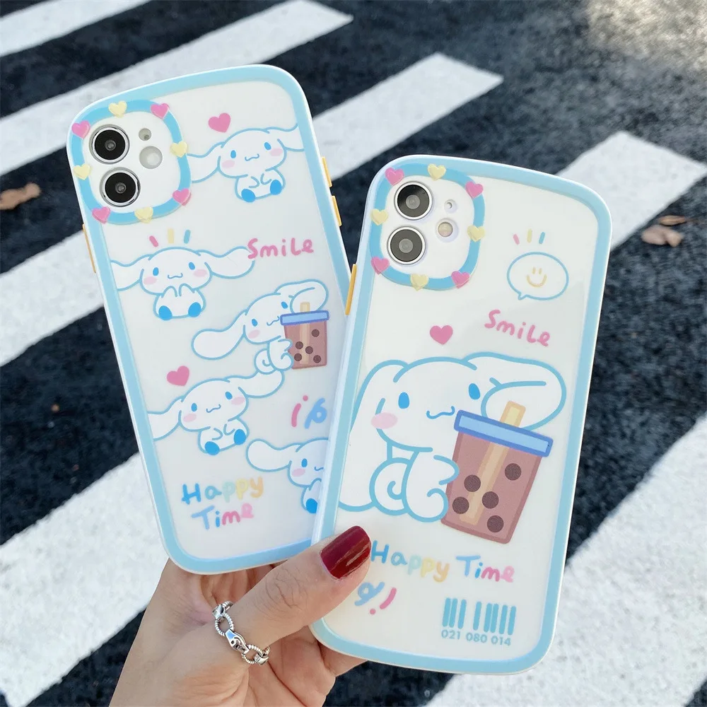 

Milk Tea Cinnamon Dog Transparent Case Cover for IPhone 7 8 Plus 11 12 13 Pro X XR XS Max Shockproof Phone Case IPhone 13 Case