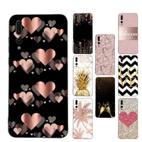 love rose gold style phone case soft silicone case for huawei p 30lite p30 20pro p40lite p30 capa