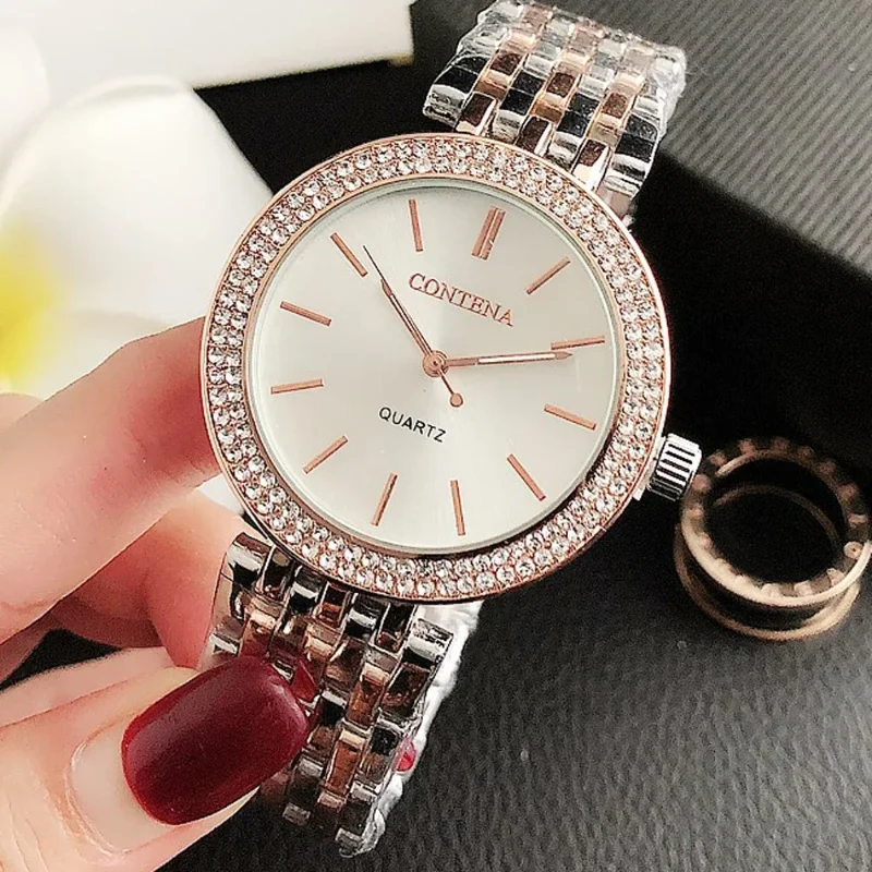 Reloj Mujer новые золотые часы для женщин модные повседневные круглые кварцевые