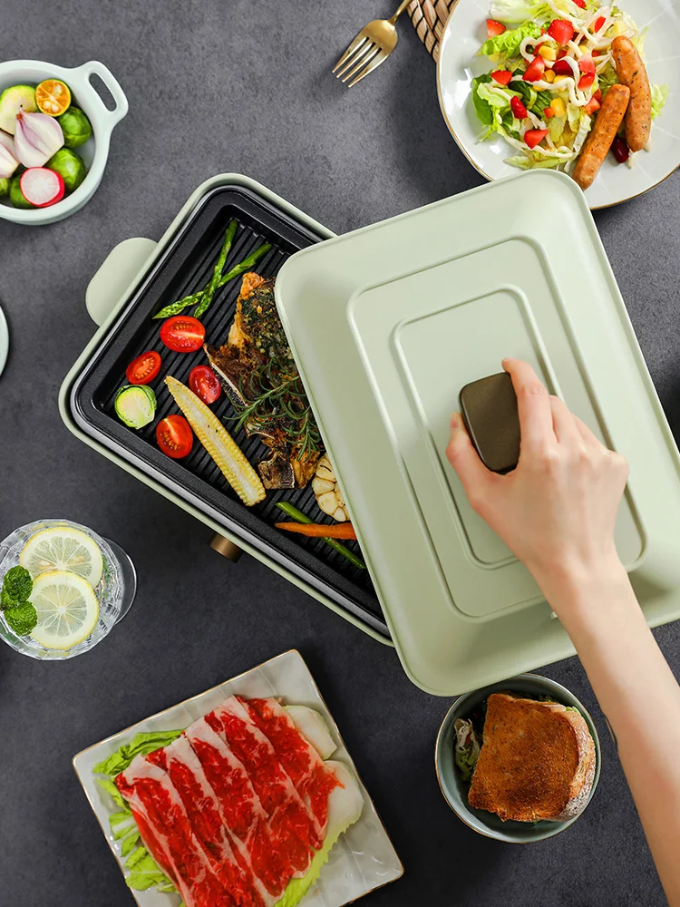 japanese soikoi multi function pot kitchen appliances multifunctional cooking cooker electric hot barbecue electric hot pot free global shipping