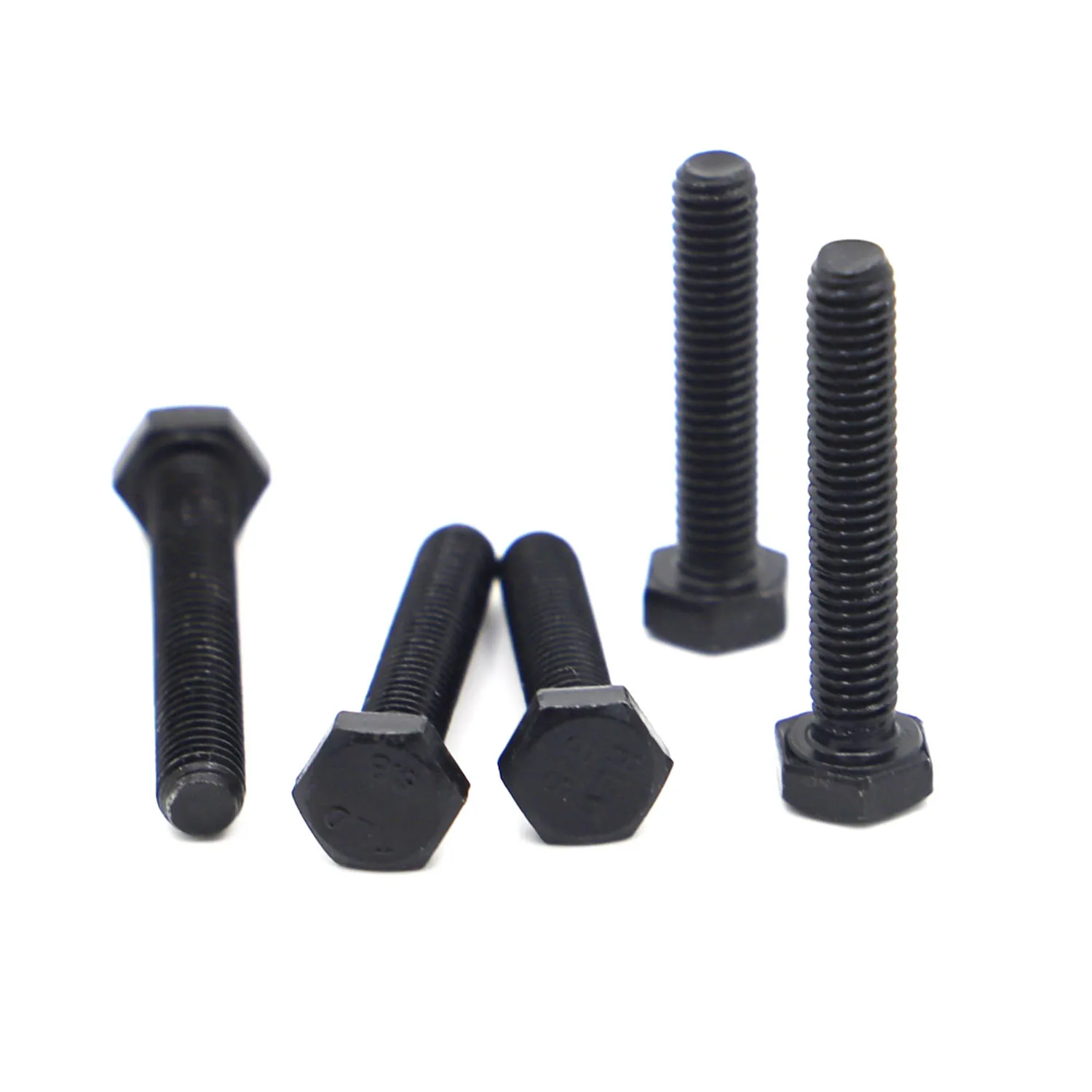 1-10pcs M5 M6 M8 M10 M12 GB5783 DIN933 Black Grade 8.8 Alloy Steel Metric Thread Hexagon External Hex Head Cap Screw Bolt - купить по