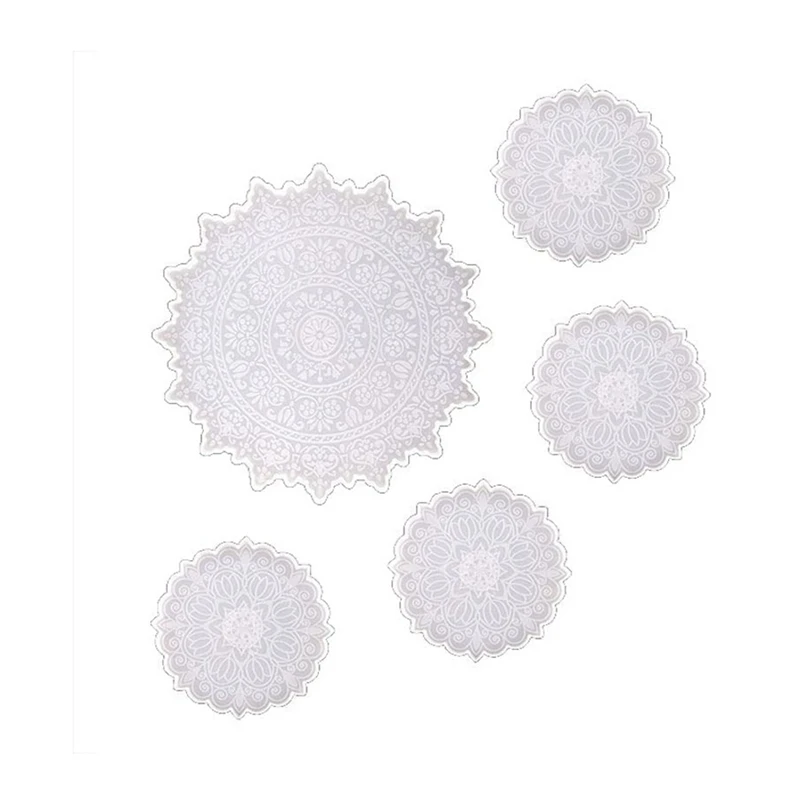 

Coaster Molds For Epoxy Resin - Glossy Resin Coaster Molds Set For Making Cups Mats, Home Decoration