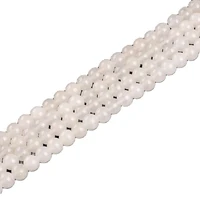 high quality natural stone beads white round stone loose beads for diy jewelry making bracelets necklaces 4681012mm 15