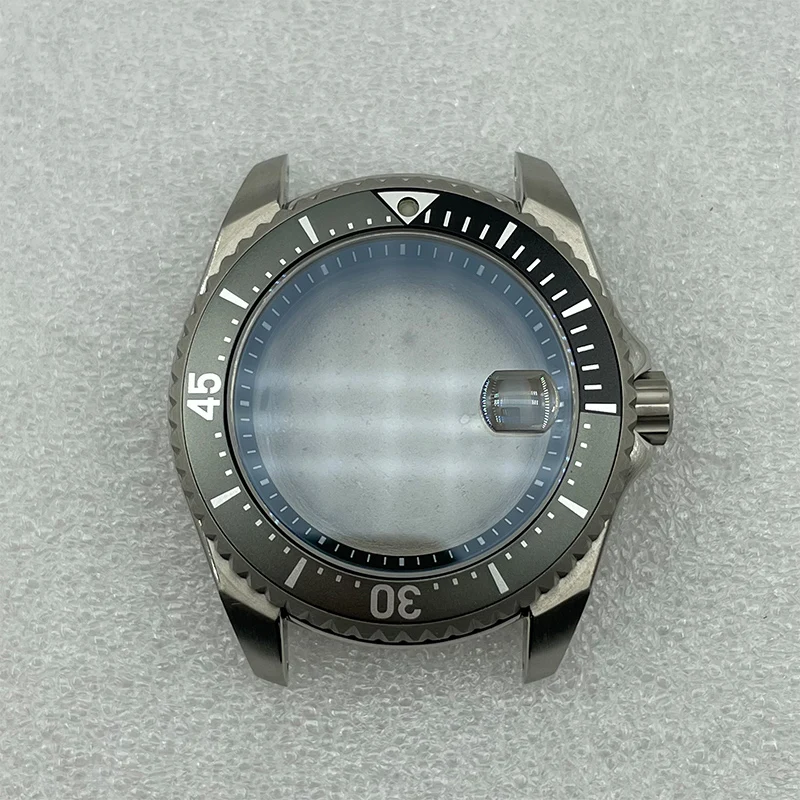 

Watch Modify Parts 43.5mm Titanium Watch Case Aluminum Bezel Insert Sapphire 200M Water Resistant Fit NH35/36 Movement