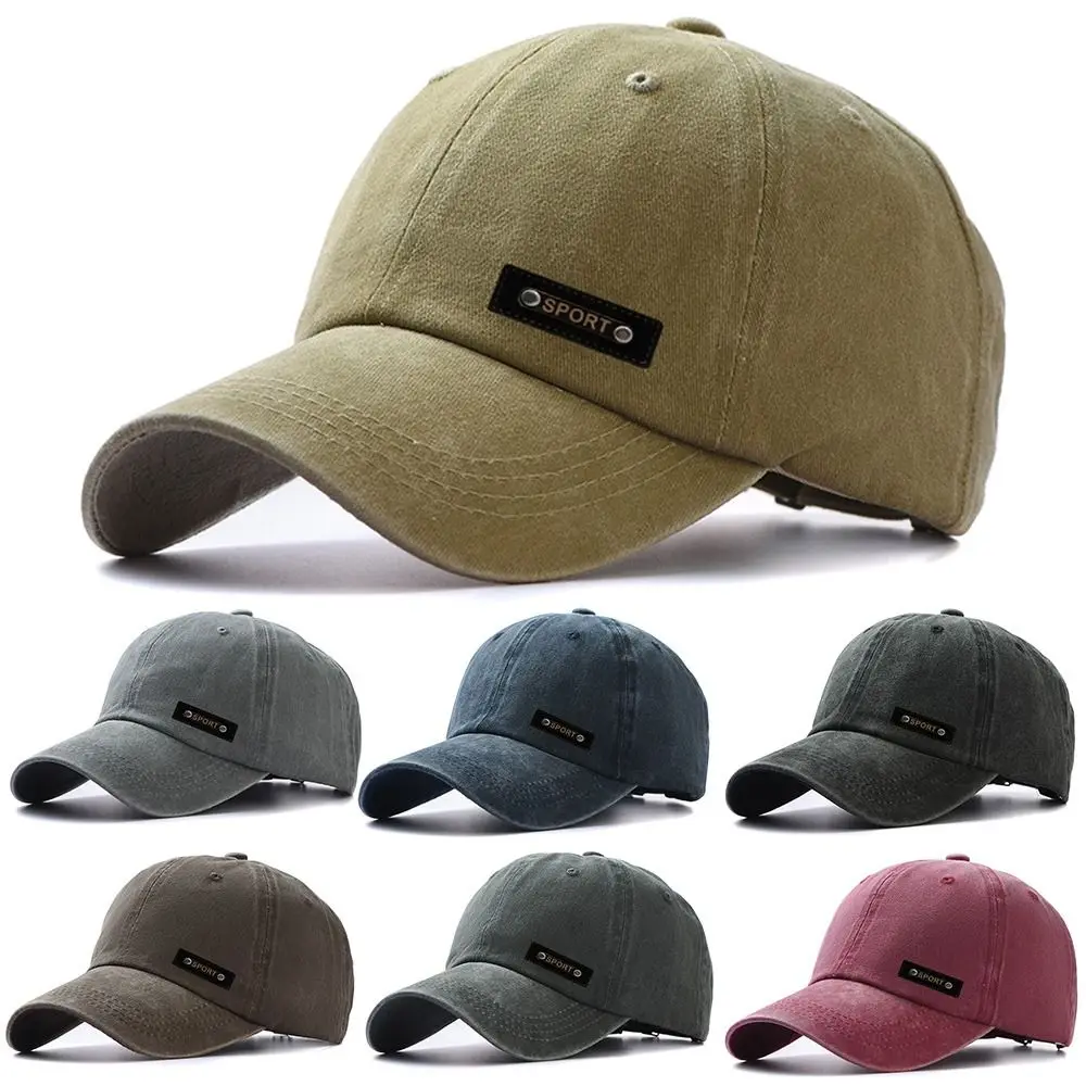

WASHED DENIM Embroidery Baseball Caps Adjustable for Men Women