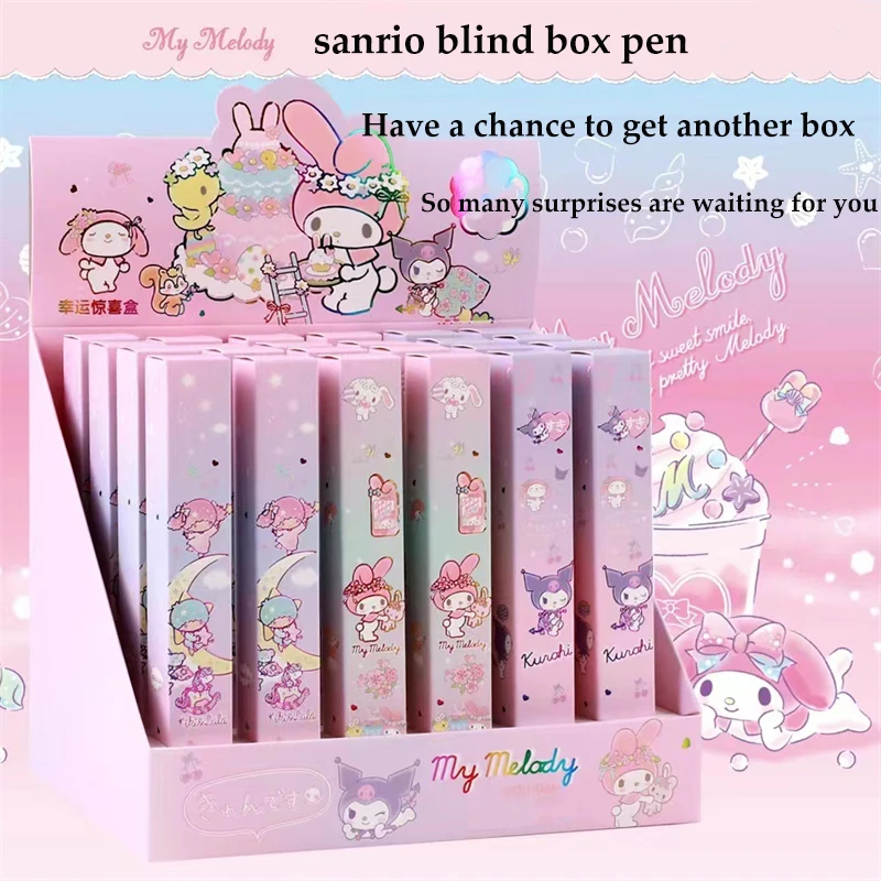 

Sanrio Kawaii My Melody Blind Box Pen Kulomi Press Black 0.5mm Cartoon Gel Pen Single Student Signature Pen Exquisite Bookmark