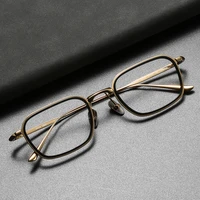 fashion business square glasses frame men japanese designer pure titanium optical frame eyeglasses myopia prescription glasses