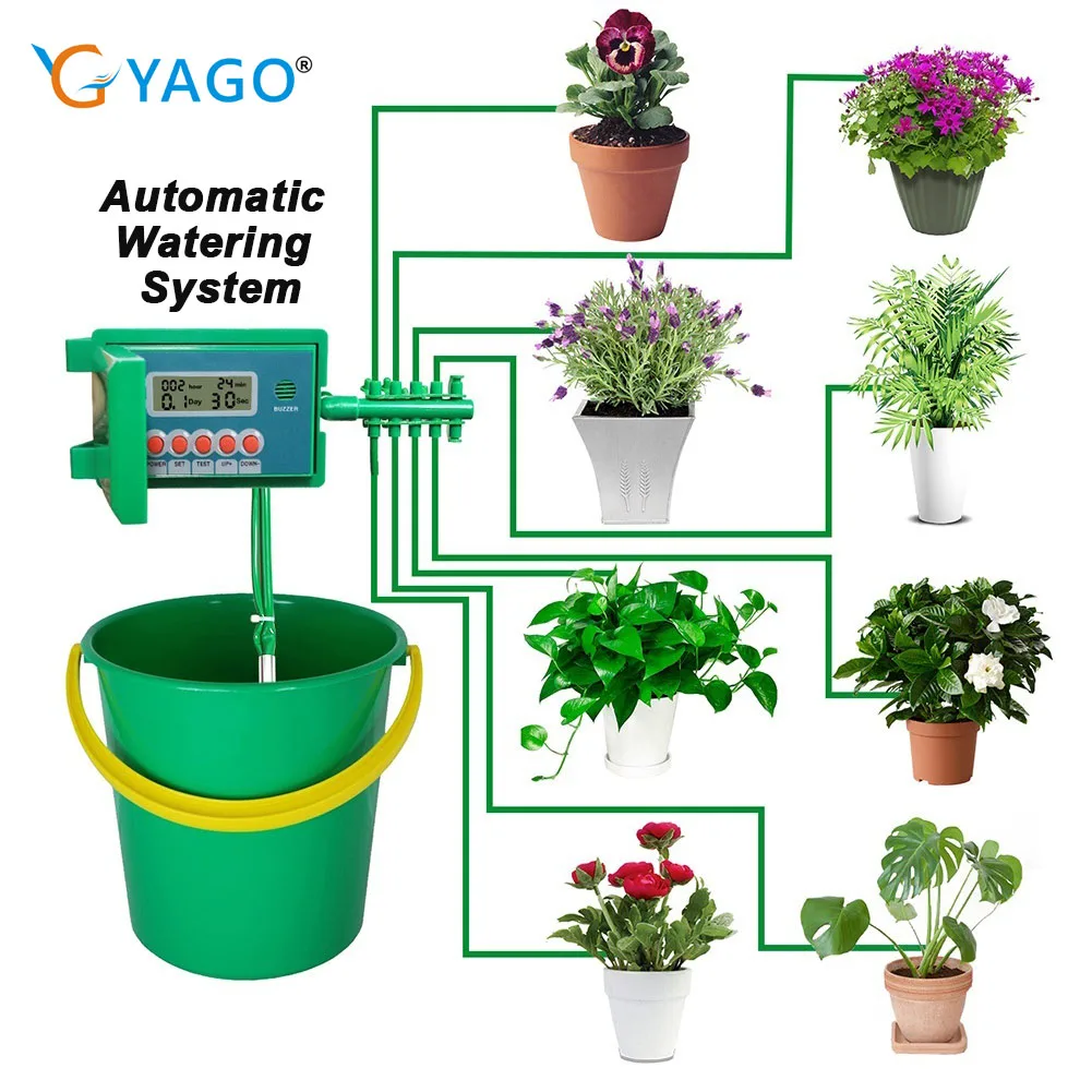 Бытовой таймер полива автоматическая система цветов для горшков
