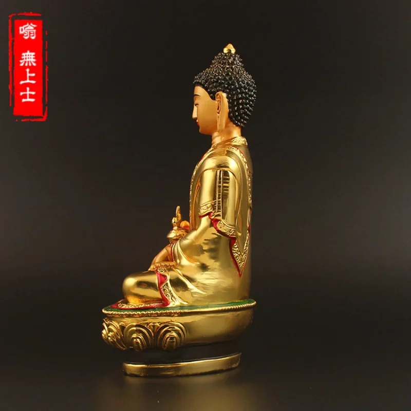 Супер большая 21 см позолоченная цветная тибетская трансника три сказочных