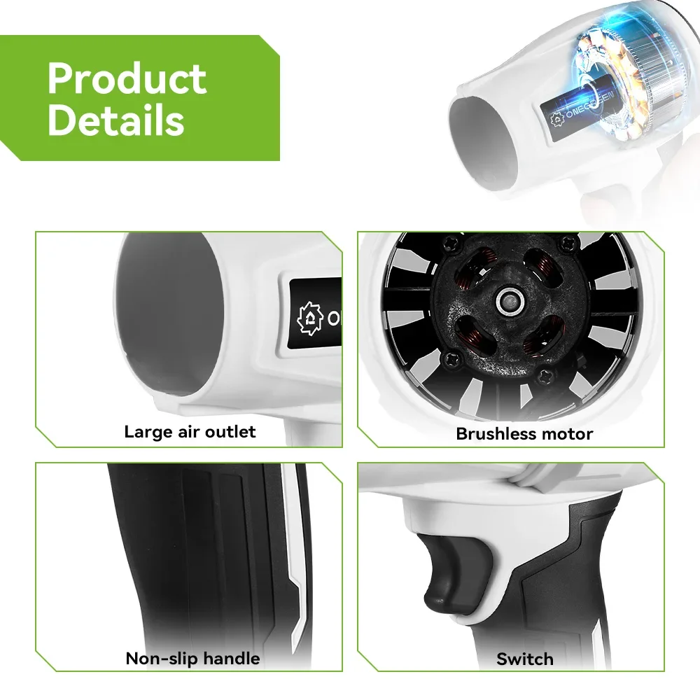 2000 Вт бесщеточный электрический турбовентилятор 200 м/с беспроводной ручной