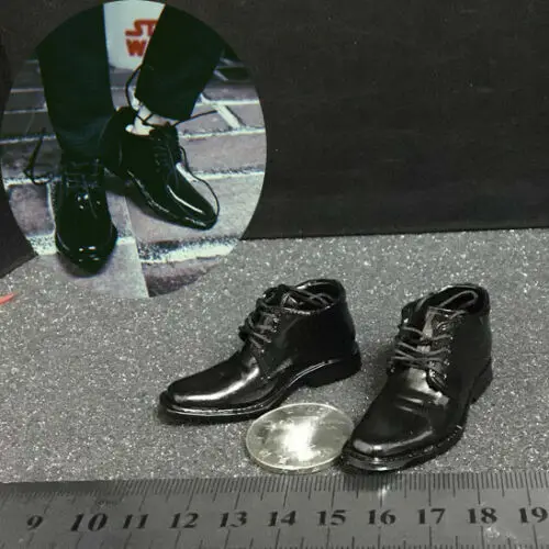 

1/6 Scale ZYTOYS Man Black Tie Shoes Model for 12" Male Toys FIgure