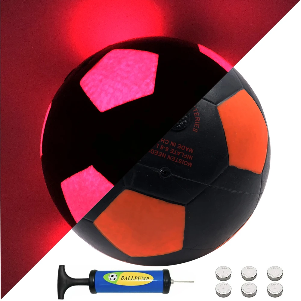 Glowing Soccer Ball LED Light Up Football Night Training Football Super Bright Glow Ball in Night Luminous Football For Outdoor