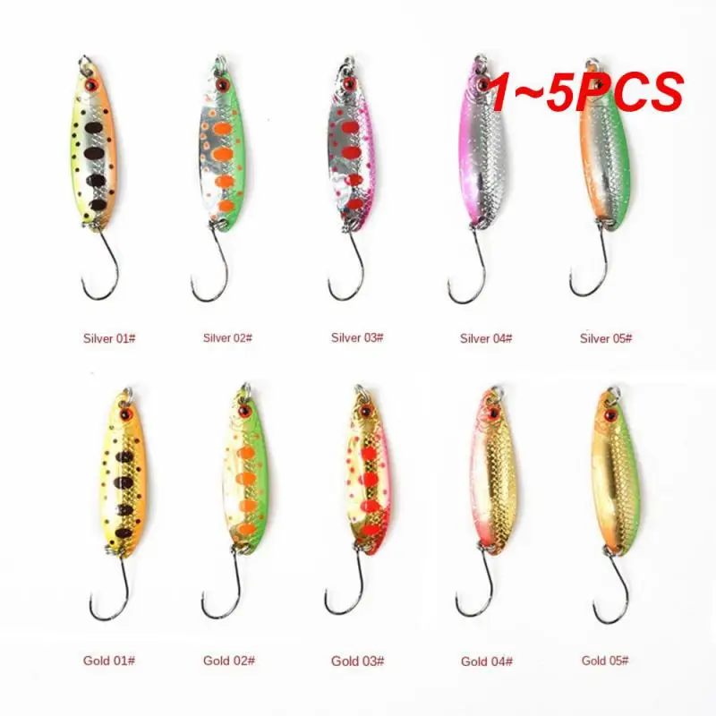 

1~5PCS FISH Pesca Isca Artificial Bait Trout Spoon 2.5g 3.5g 5g Copper Metal Fishing Lure Spoon Lure For Trout Perch Pike Salmon