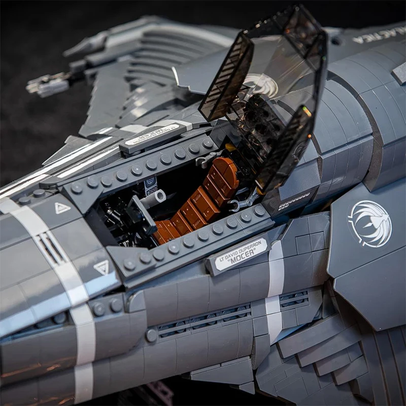 Фото MOC UCCS Colonial Viper Mk. VII Battle Star Galactica, главный истребитель, форсунки, строительный блок, модель для мальчика, игрушка-головоломка, кирпичи, рождественский подарок №3
