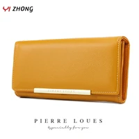 yizhong leather luxury wallet for women many departments women wallets card holder purse female purses long clutch carteras