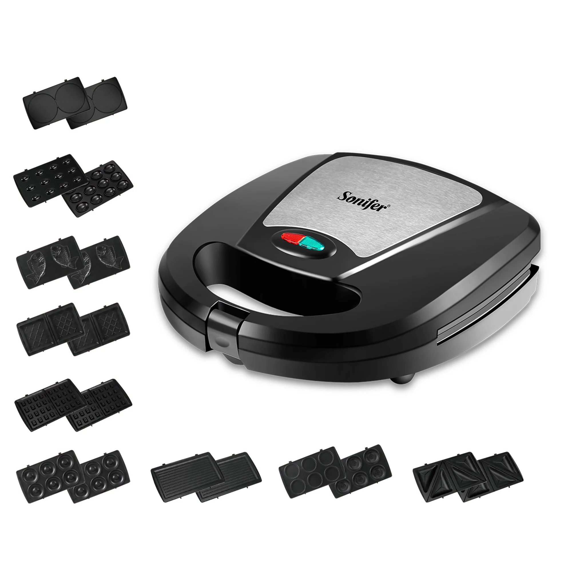 

Electric Waffle Maker 9 In 1 Cooking Kitchen Appliances 750W Breakfast Waffles Machine Non-stick Iron Pan Sonifer