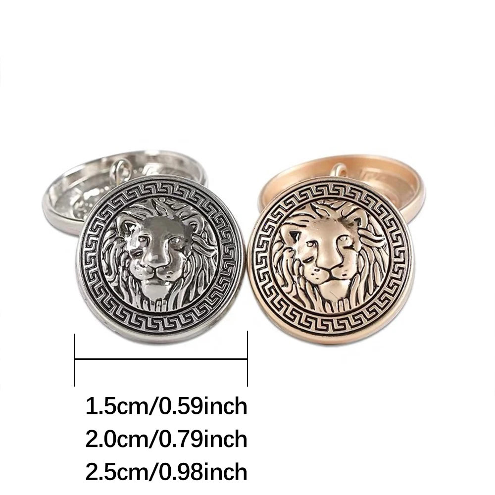 10 шт./компл. золотые серебряные высококачественные круглые металлические