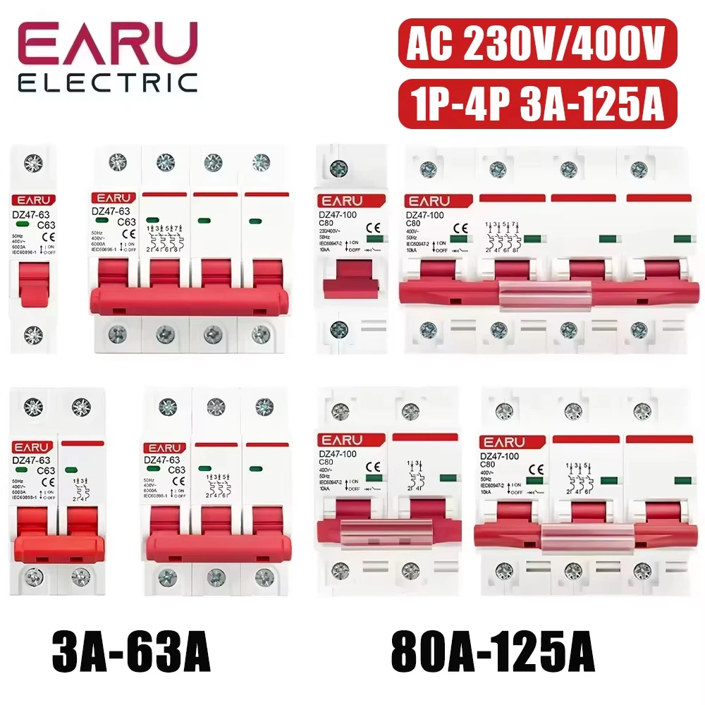 

Мини-автоматический выключатель EARUELECTRIC DZ47-63