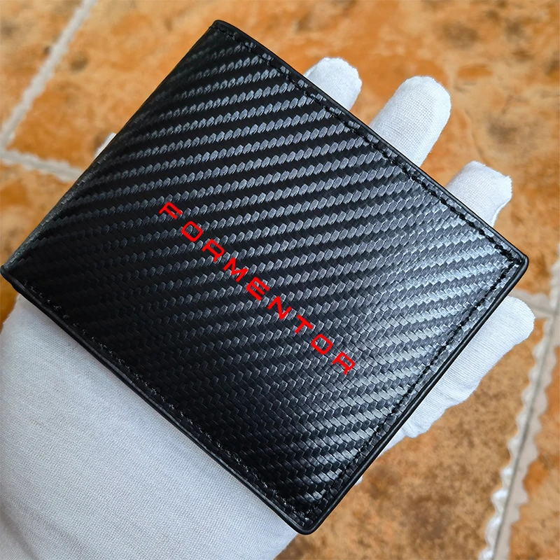 

for cupra formentor car carbon fiber leather wallet Card package