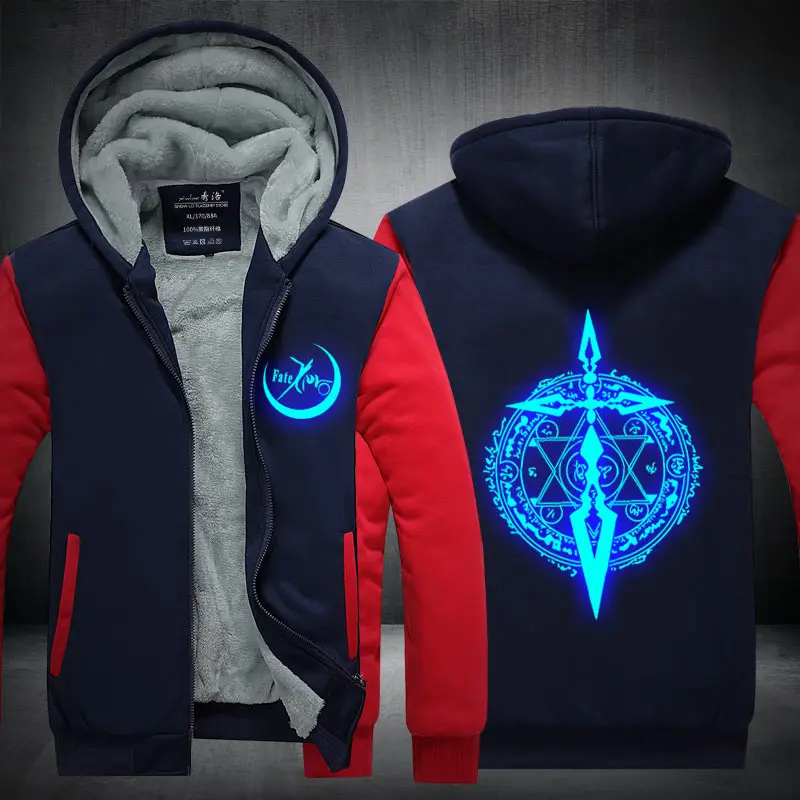 Fate Grand Order Luminous Hoodie Anime FGO Alter Coat Jacket Winter Men Thick Zipper Avenger Sweatshirt