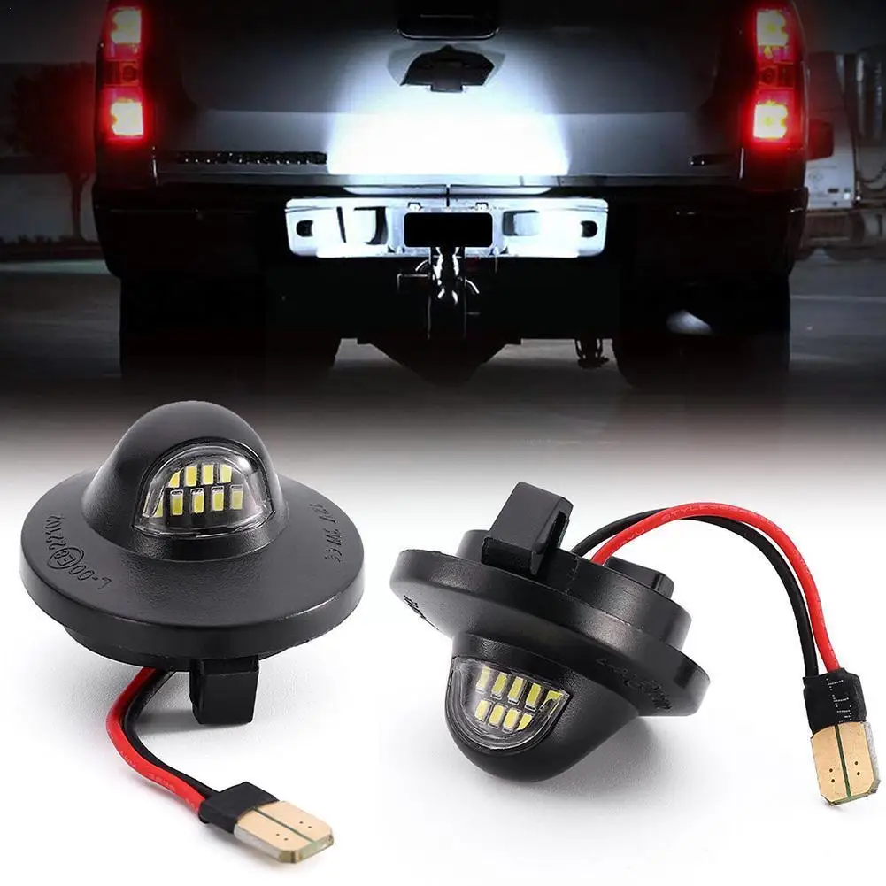 

2pcs Led License Plate Light Rear Bumper Tag Assembly Lamp Car Light For F150 F250 F350 F450 For Bronco E9e9