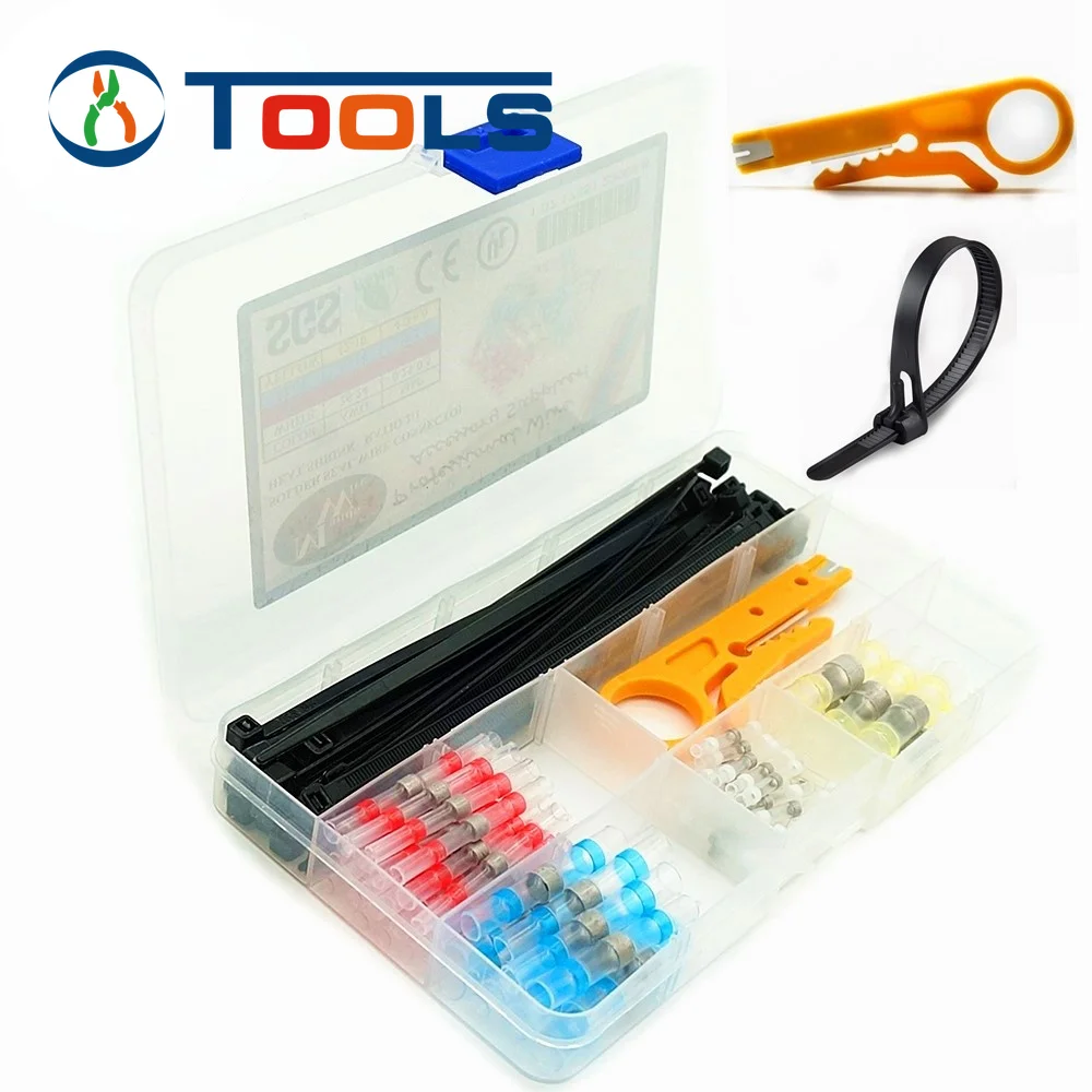 

Solder Seal Wire Connector AWG26-10 0.25-6mm² Heat Shrink Automotive Marine Insulated Butt Cable Electrical Terminal