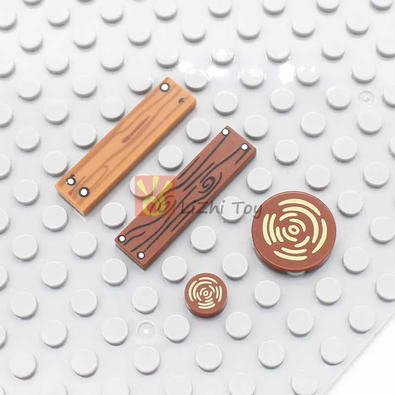 MOC Parts пицца печенье плитка 1x2 с контрольным экраном 3069 строительные блоки игрушки
