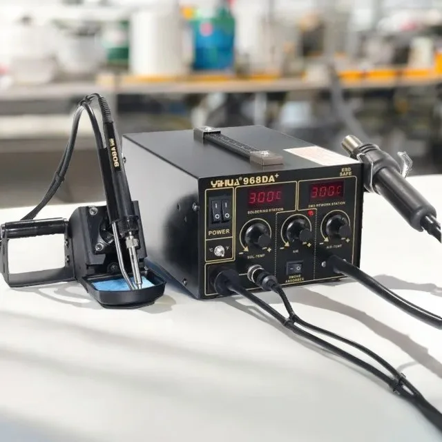 YIHUA 968DA + электронный продукт с горячим воздухом сварочная оловянная ручка