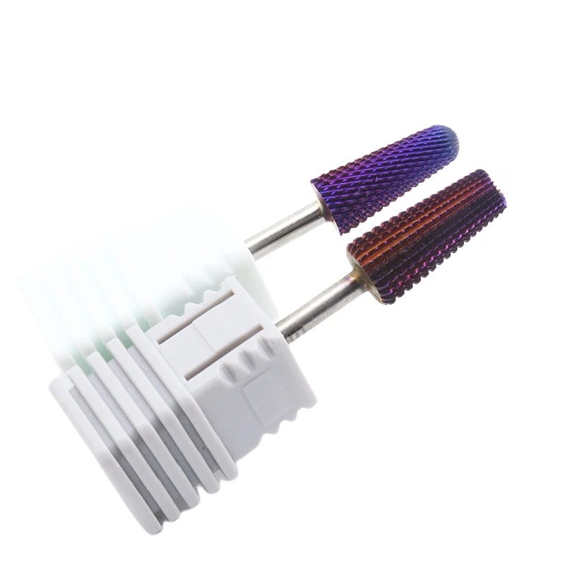 

Purple 2Way 5 IN 1 Carbide multi-function Round Tungsten Carbide nail milling drill bits Double hand use