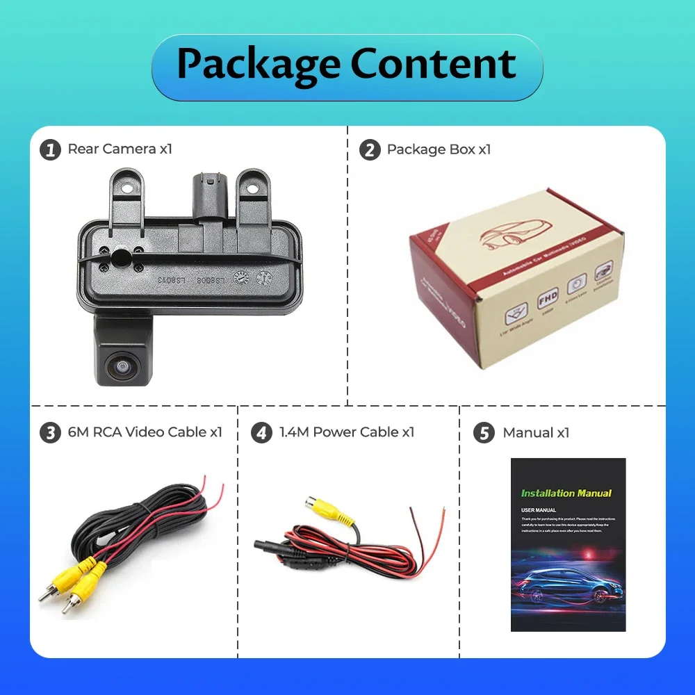 CVBS AHD 1080P Автомобильная камера заднего вида на ручке багажника для Mercedes Benz B Class W246