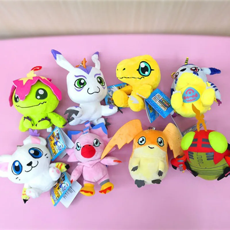 10 см Digimon Adventure милый Gomamon Tailmon Patamon Piyomon Agumon Tentomon кукла брелок кулон игрушка