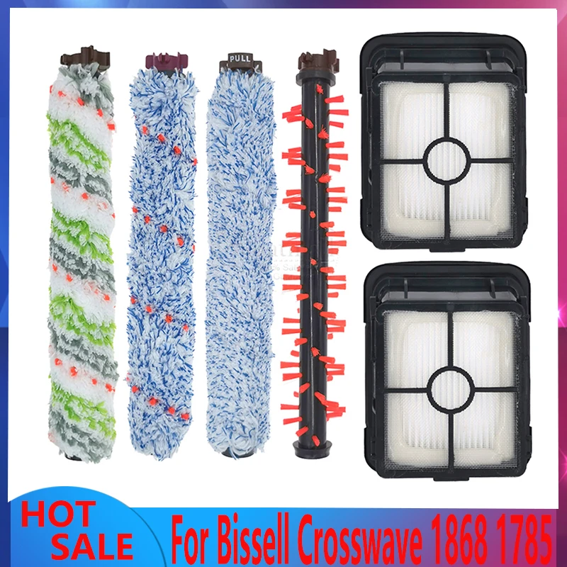 

1868 Roller Brush 1866 Hepa Filter For Bissell Crosswave 1785 Series 17132 1713 Pet Pro 2224E Robot Vacuum Cleaner Spare Parts