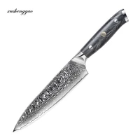 handmade damascus knife 67 layers damascus vg10 steel 8 inch chef slicing sushi cleaver sashimi cleaver kitchen knife g10 handle