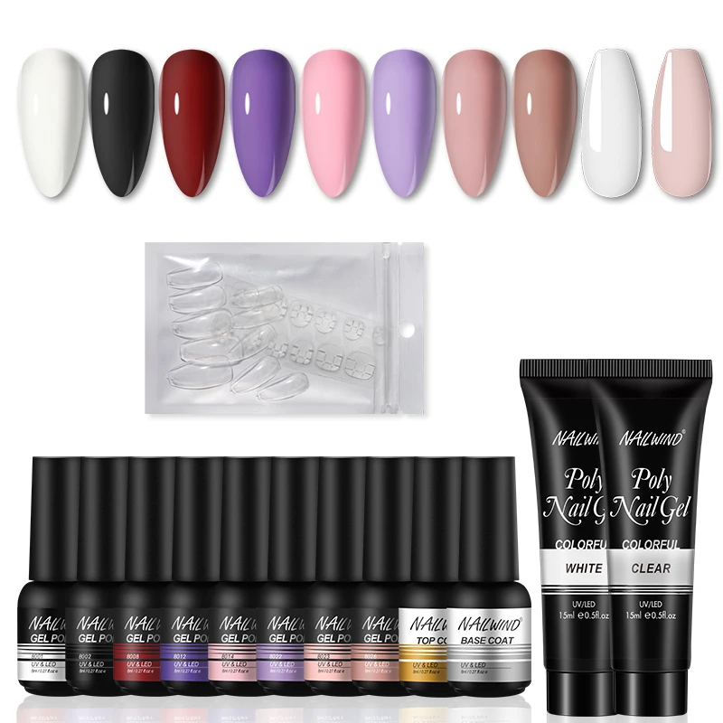 

NAILWIND Semi Permanent Varnish Manicure Set Gel Nail Polish Set Base Top Coat Nail Gel Polish For Nail Art Nails Gel Polish