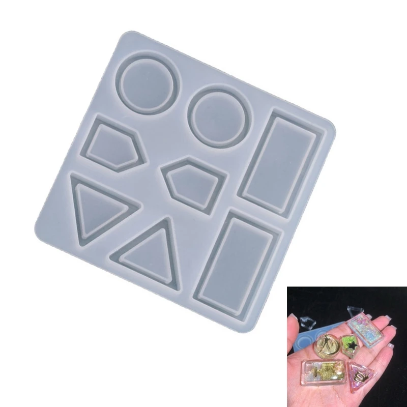

DIY Polygonal Earrings Quicksand Silicone Epoxy Mold DIY Keychain Pendant Jewelry Crafting Mould for Valentine Gift