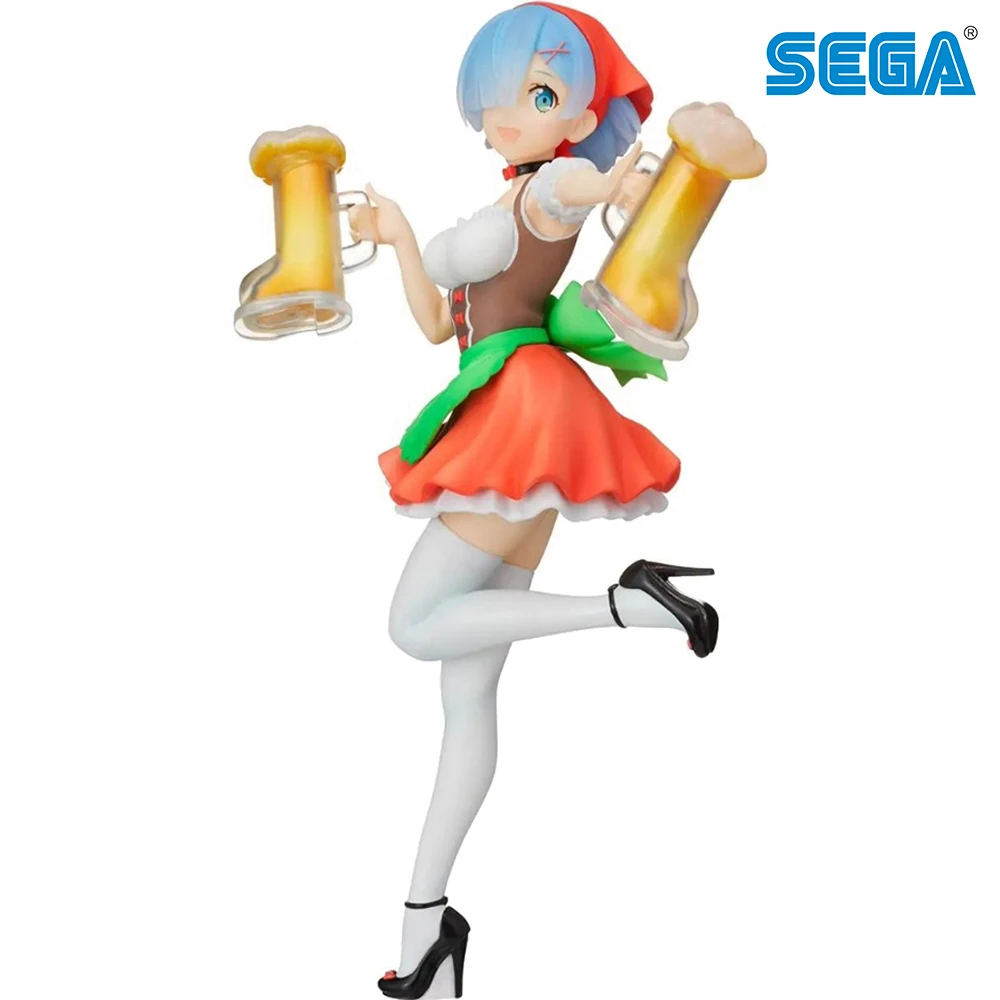 

Sega Spm фигурка Re: нулевая Начальная жизнь в другом мире Rem Октоберфест Ver. Аниме Фигурка экшн-фигурки модели игрушки