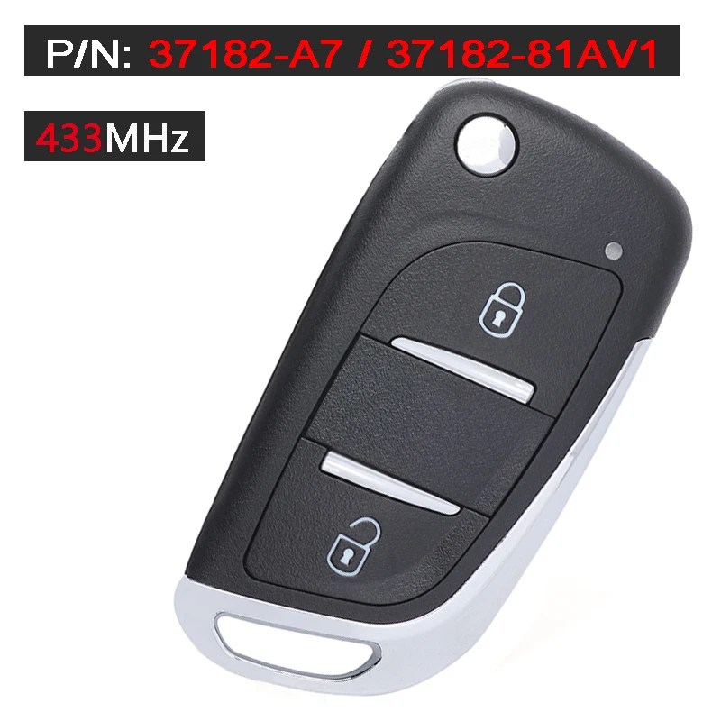 

KEYECU 433 МГц ID46 / ID47 /4D65 чип 37182-A7 TS002 обновленный флип-пульт дистанционного управления для Suzuki Swift Grand Vitara Celerio Ignis SX4