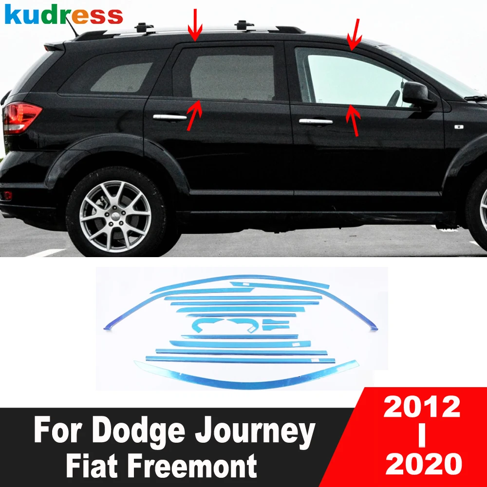 

Аксессуары из нержавеющей стали для Dodge Journey JCUV Fiat Freemont 2012-2016 2017 2018 2019, Верхняя Нижняя рамка автомобиля, обшивка порога