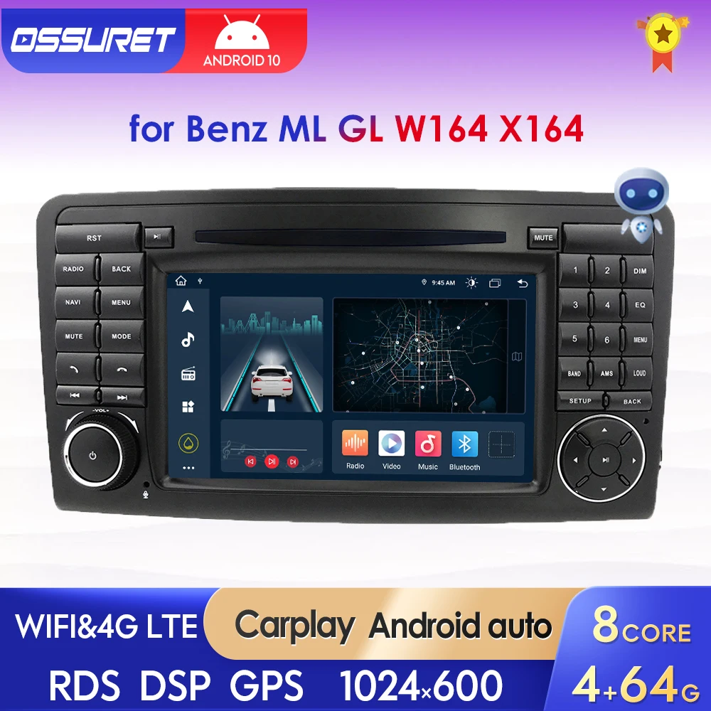 Мультимедийная магнитола для Mercedes Benz ML GL-Class W164 X164 GL450 ML350 Carplay 2005 - 2012 |