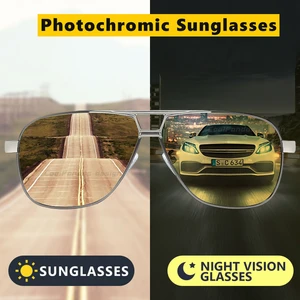 Night Vision Polarized Photochromic Sunglasses Men's Driving Chameleon Glasses For Day And Night Dua in Pakistan