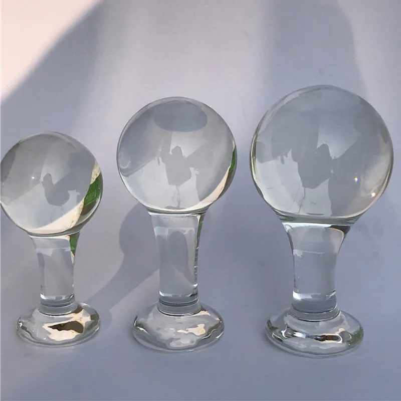 Новинка Хрустальная Анальная пробка из пирекса фаллоимитатор с большим шариком