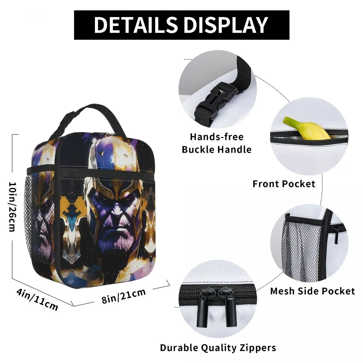 Thanos Ретро Сумка Для Обеда Герметичный Контейнер Еды Сумка-холодильник Мужчин И