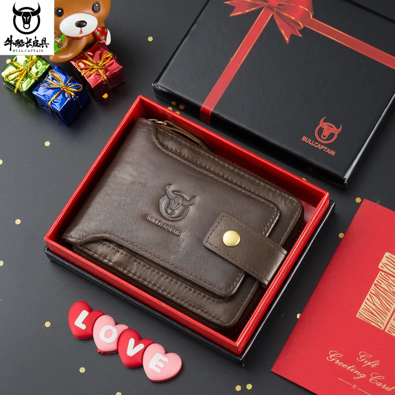 

Cowhide Zipper Wallet Horizontal Leather Driving License Multiple Card Slots Thickened Album Anti-Theft Swiping Wallet