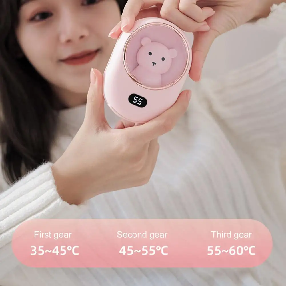 

1 Set Useful Electric Hand Warmer Reusable Hand Heater Adorable Appearance Lovely 2-in-1 Pocket Electric Hand Warmer Keep Warm