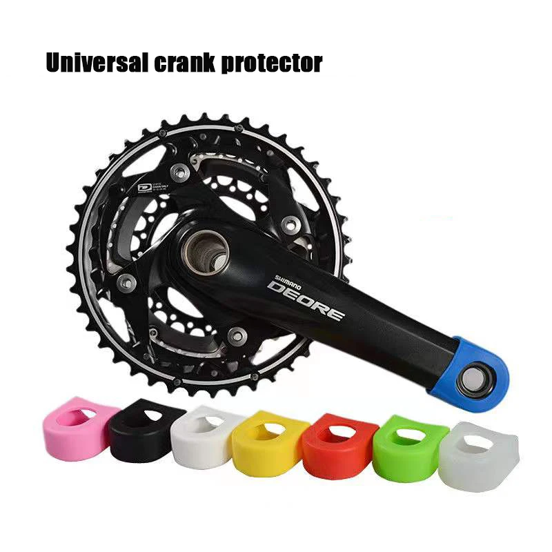 

1Pair Silicone Bicycle Crank Arm Protector Cover Mountain Bike Crank Protector Bike Carbon Fiber Fixed Gear Crank Protectors